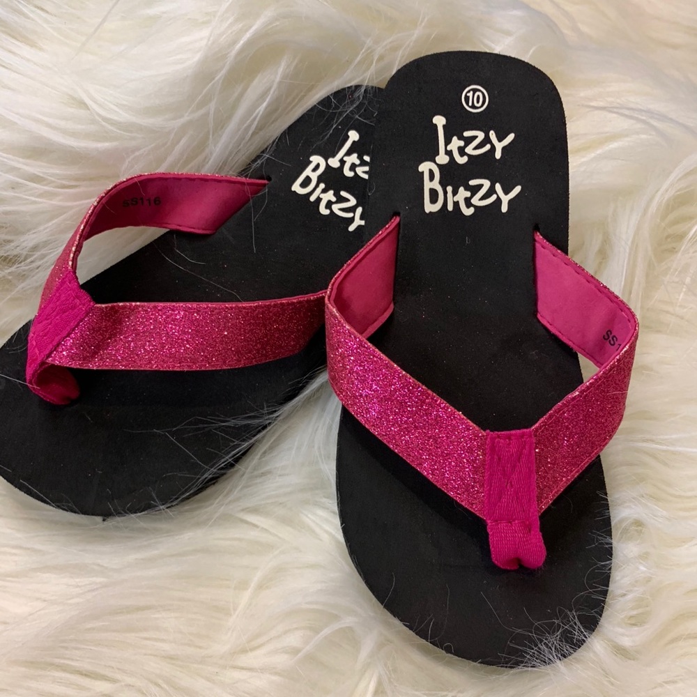 Girls Pink Glitter FlipFlops